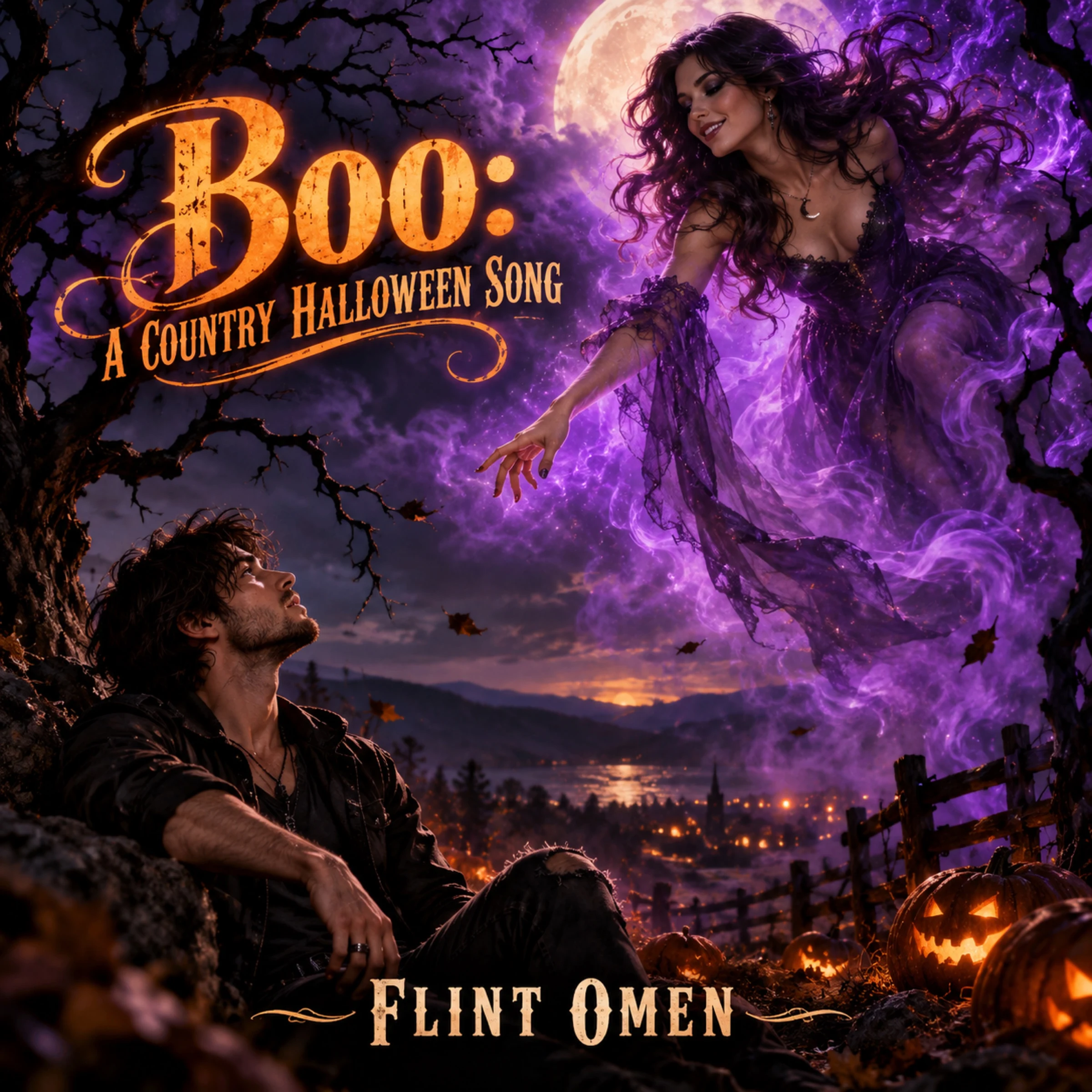 Boo: A Country Halloween Song cover art by Flint Omen
